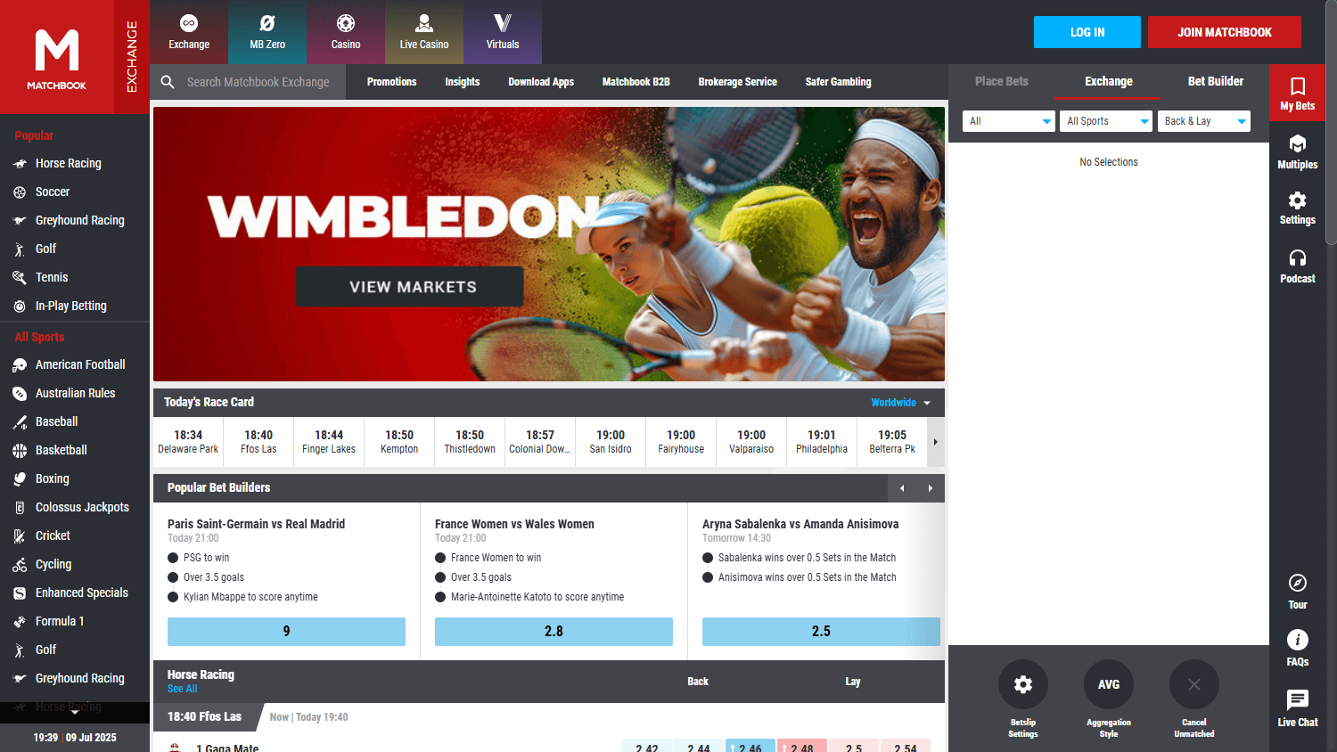 Matchbook Casino Desktop screenshot